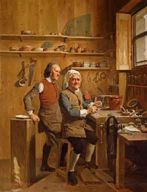 Johann Zoffany John Cuff and his assistant oil painting picture